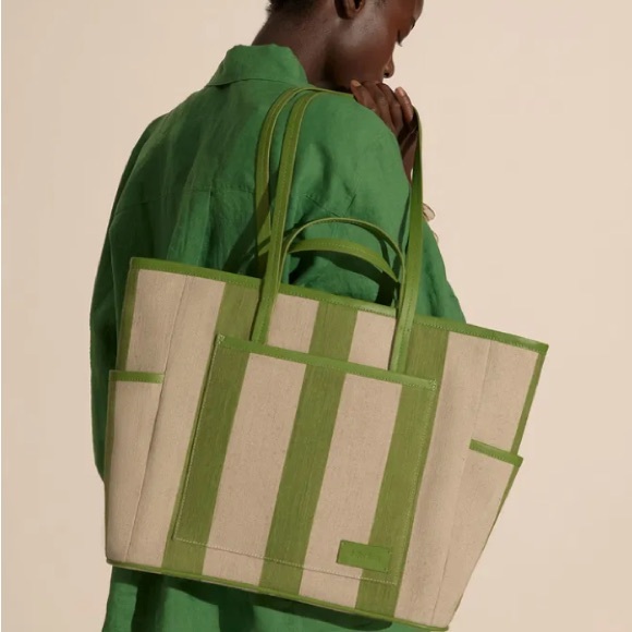 & Other Stories Handbags - & Other Stories striped tote 13” height, bottom W: 17.7” shoulder strap 12.2”